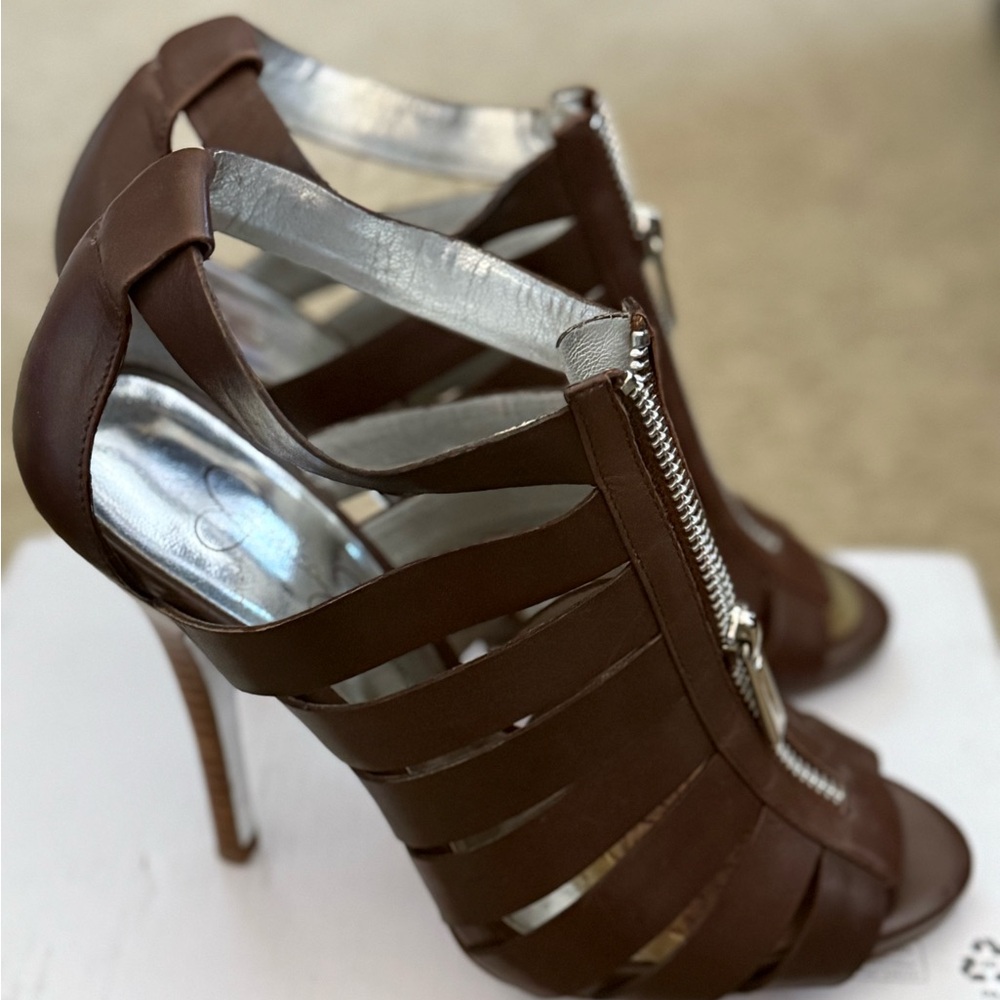Jessica Simpson Chocolate Strappy Heels